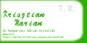 krisztian marian business card