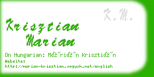 krisztian marian business card